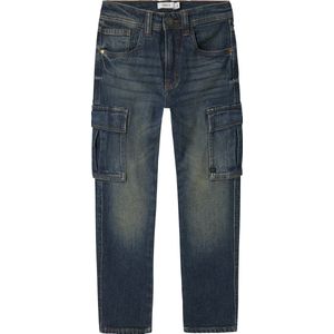 Name It kids jongens spijkerbroek SILAS TAP CARGO Turquoise Tapered Fit