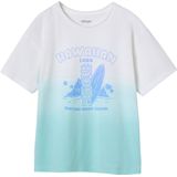 Jongensshirt Dip & Dye - Blauwgroen - Poloshirt