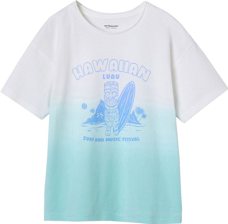 Jongensshirt Dip & Dye - Blauwgroen - Poloshirt