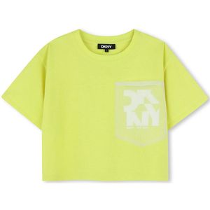DKNY - D62345 - T-shirt - Geel - Korte Mouwen - 6 Years