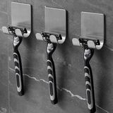 Scheermeshouder - RVS Scheermeshouder - Scheermes Ophangen - Badkamer Scheermeshouder - Douche Scheermeshouder - Plakstrip Wandmontage - Stipco - 1 Stuk