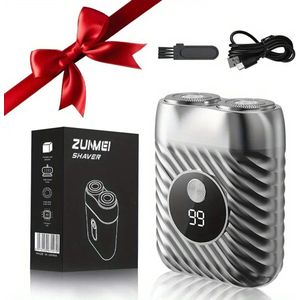 Digitale 2-Blade Scheerapparaat - Usb Oplaadbare 2-Kop Body Shaver/Precisie/Baardtrimmer - Lichtgewicht en Comfortabel - Perfecte Lichaamshaar Verzorging en de Beste Reiseditie - Unisex - Kleur: Vintage Zilver