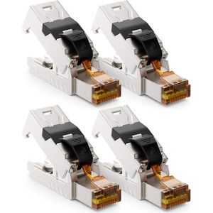 CAT 6a Netwerkstekker RJ45 LSA-Aansluiting Gereedschapsloos Stijve Installatiekabels LAN-Kabel - Netwerkkabel RJ45-Stekker CAT6a CAT7 - 10 Gbit/s
