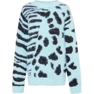 myMo - Gebreide Trui - Wilde Mix van Leeuw en Zebra