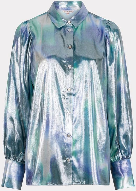 Blouse - Groen-Paarse - Faded Vibrance