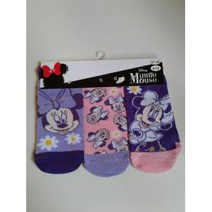 Minnie Mouse -enkelsokken Minnie Mouse - 3 paar - meisje - maat 27/30