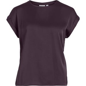 Vila T-shirt Viellette S/s Satin Top - Noos 14059563 Plum Perfect Dames Maat - 44