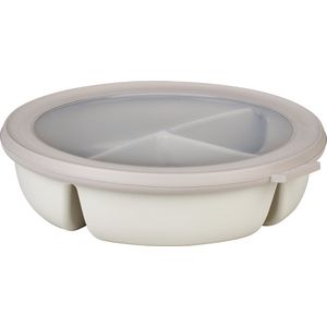 Mepal - Multikom Cirqula vershouddoos - 3-vaks bento bowl - 250 ml, 250 ml & 500 ml - Rond - Nordic white