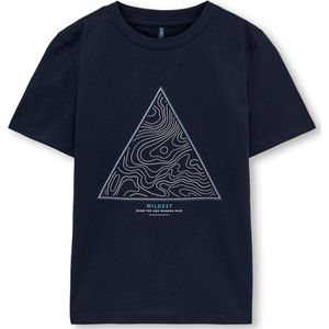 Only t-shirt jongens - blauw - KOBtom - maat 116
