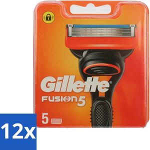 12 x Gillette - Fusion 5 - Navulscheermesjes - 5 Navulmesjes - Scheermesjes - Gillette Fusion 5 - Glad Scheerresultaat - Scheermes - Scheerapparaat