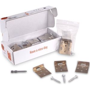 B-Fix Border - Montageclips RVS voor blinde bevestiging van (kant) terrasplanken - RANDMONTAGE - 50 stuks (incl schroeven)