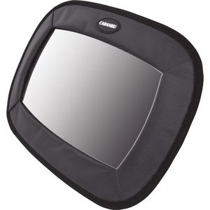 DrPhone MirrorEasy - Autospiegel baby - Spiegel hoofdsteun autostoel achterbank - Veilig - baby en kids - 25 x 25cm - Zwart