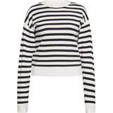 usha - BLUE LABEL - Trui - Zwart/Wit - Gestreept - Knitwear