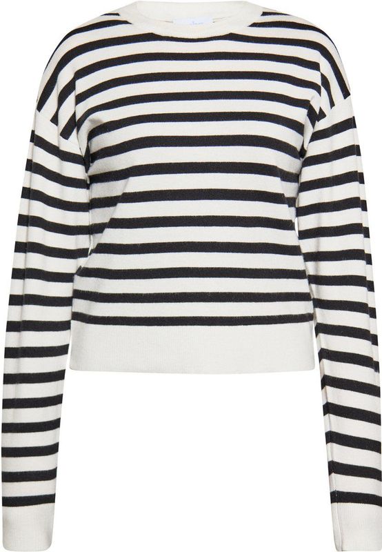 usha - BLUE LABEL - Trui - Zwart/Wit - Gestreept - Knitwear