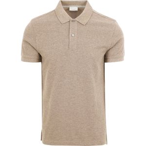 Profuomo - Piqué Poloshirt Beige - Modern-fit - Heren Poloshirt Maat L