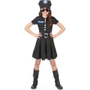 Politie jurkje voor meisjes - Verkleedkleding - Maat 104/116