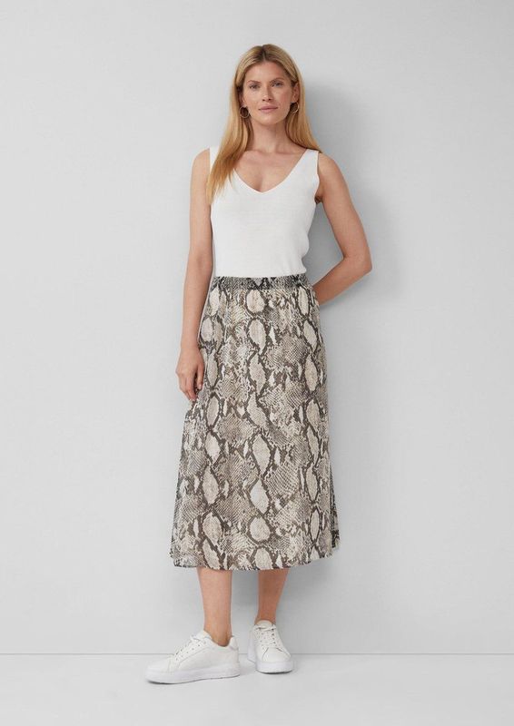 Rok - Slangenprint - Viscose - Normale Pasvorm