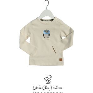 Little Chiq baby jongens longsleeve | Met dierenvriendje print | 0-24 maanden