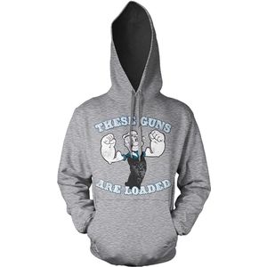 Popeye These Guns Are Loaded Hoodie Heather-Grey-M