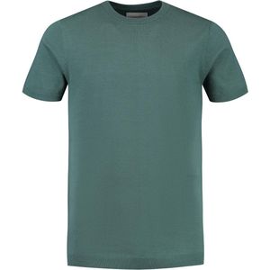 Pure Path T-shirt Knitted Shortsleeve 24010806 76 Faded Green Mannen Maat - L