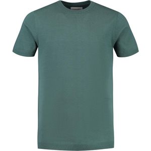 Pure Path T-shirt Knitted Shortsleeve 24010806 76 Faded Green Mannen Maat - S