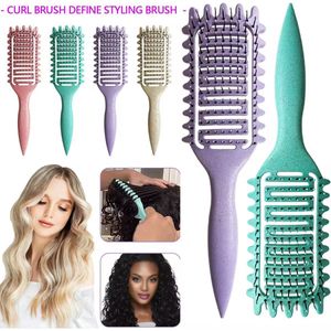 Curl Styling Haarborstel - Kammetje - met onthaar kam - krullenborstel - volumineus haar - krullenkam - antiklit - Curly Girl CG Methode