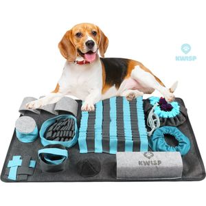Kwisp® Snuffelmat hond met 10 functies - Honden speelgoed - Agility voor de hond - Voerbak hond