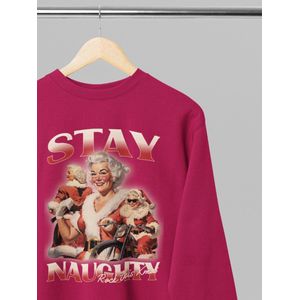 Wurban Wear - Stay Naughty - Foute Kersttrui - Rood - Unisex