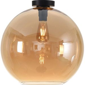Plafondlamp Marino 40cm Amber - Ø40cm - E27 - IP20 - Dimbaar > plafoniere amber glas | plafondlamp amber glas | plafondlamp eetkamer amber glas | plafondlamp keuken amber glas | led lamp amber glas | sfeer lamp amber glas