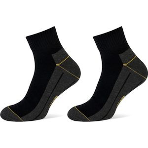 Stevige Sneaker Werksokken - 6 Paar - Zwart - Maat 39-42 - Heren / Dames - Stapp Yellow - Werksokken