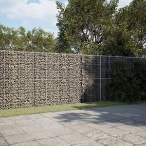 vidaXL - Schanskorf - 1200x100x200 - cm - gegalvaniseerd - ijzer - zilverkleurig