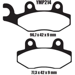 Motor remblokken achterzijde Triumph America 2007 - 2015alle uitvoeringen YMP214 remblok rem achter