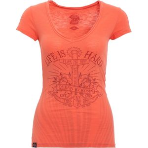 King Kerosin Female Shirt Life is Hard Watercolour Grape-S