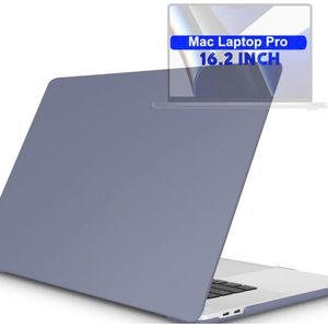 Laptopcase - Geschikt voor MacBook Pro 16 inch - Case - Cover - A2141/A2485/A2780 M2 Pro,Max (2019-2023) - Lavender Grijs