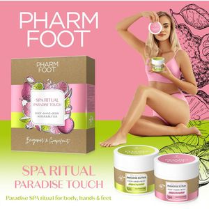 Geschenkset Spa Ritual Bergamot & Grapefruit foot hand body scrub & butter - cadeaupakket - set - gift - cadeau - pakket - present - kerstpakket - kerstcadeau - kerst - christmas - feest - verjaardag - birthday - victoria vynn - pharm foot