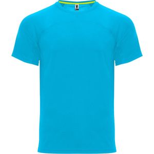 Turquoise sportshirt unisex 'Monaco' merk Roly maat XS
