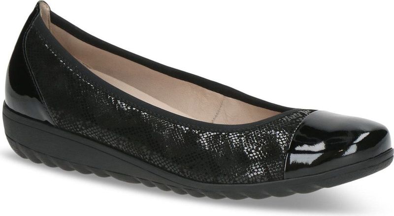 CAPRICE - 9-22103-41 - Ballerina's - Zwart - Leer