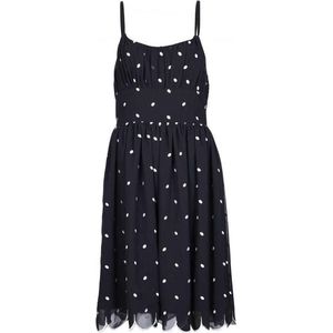 Voodoo Vixen - Dotty polka dot Korte jurk - 3XL - Zwart/Wit