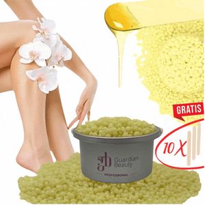 Guardian Beauty Wax Bonen - Ontharing - Hypoallergeen - 250g - Honing - Met 10 stuks Spatels - Harde Wasbonen - Ontharingswax