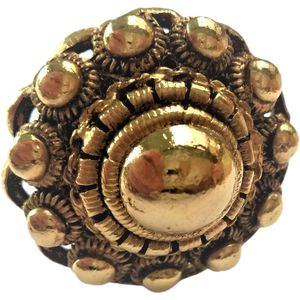 Zeeuwse knoop kastknop 36 mm doorsnede, verguld met echt laagje goud