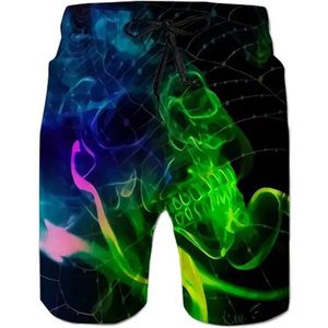 Neon Doodshoofd Smoke Zwembroek - Design - Skull - Zomer - Heren - Mannen