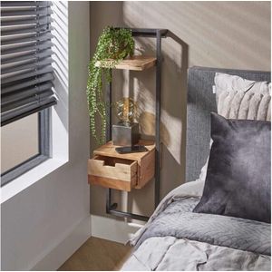 Air - Solid XS - Nachtkastje - Acacia Hout - Metaal - Hangend Design