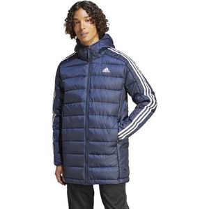 adidas Sportswear Essentials 3-Stripes Light Donsparka met Capuchon - Heren - Blauw- M