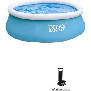 HandyHaven® - Opblaasbad - Tuinbad - Zwembad - Zomer - Met POMP - Lente - Blauw - 880Liter - Diameter 183CM - Hoogte 51CM