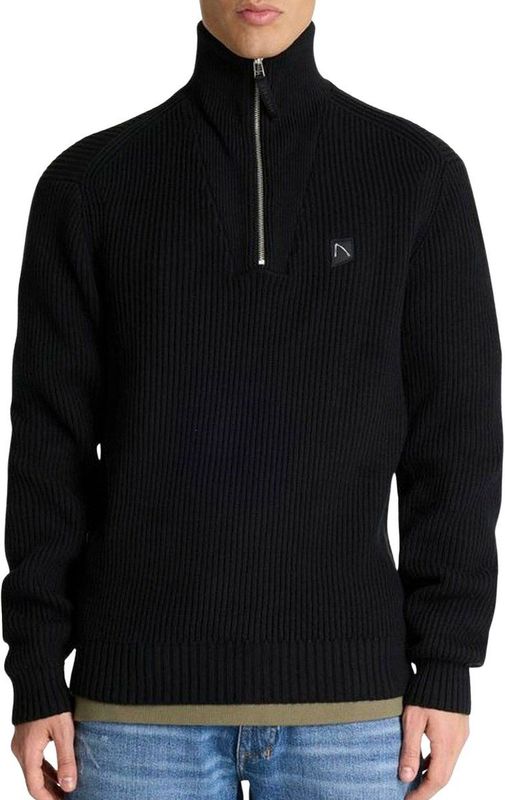 CHASIN' - Oliver Half Zip - Trui - Zwart - Schipperstruien