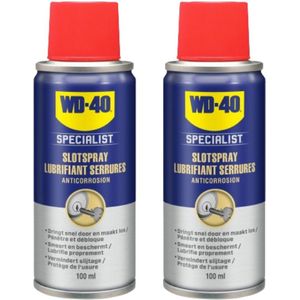 WD-40 Specialist® Slotspray - 2x 100ml - Sloten Spray - Smeermiddel - Smeermiddel voor alle soorten sloten