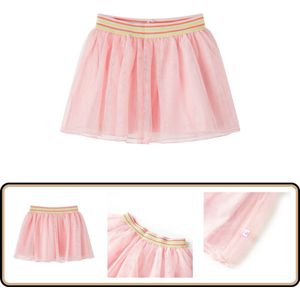 Lichtroze kinderrokje met tule maat 104 Kinderrok - Tulle Rok - Roze Jurk - Meisjesjurkje - Kindermode