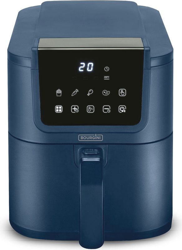 BOURGINI Slimfit Airfryer - Frituurpan - Zwart - 5,0 Liter - Digitale bediening