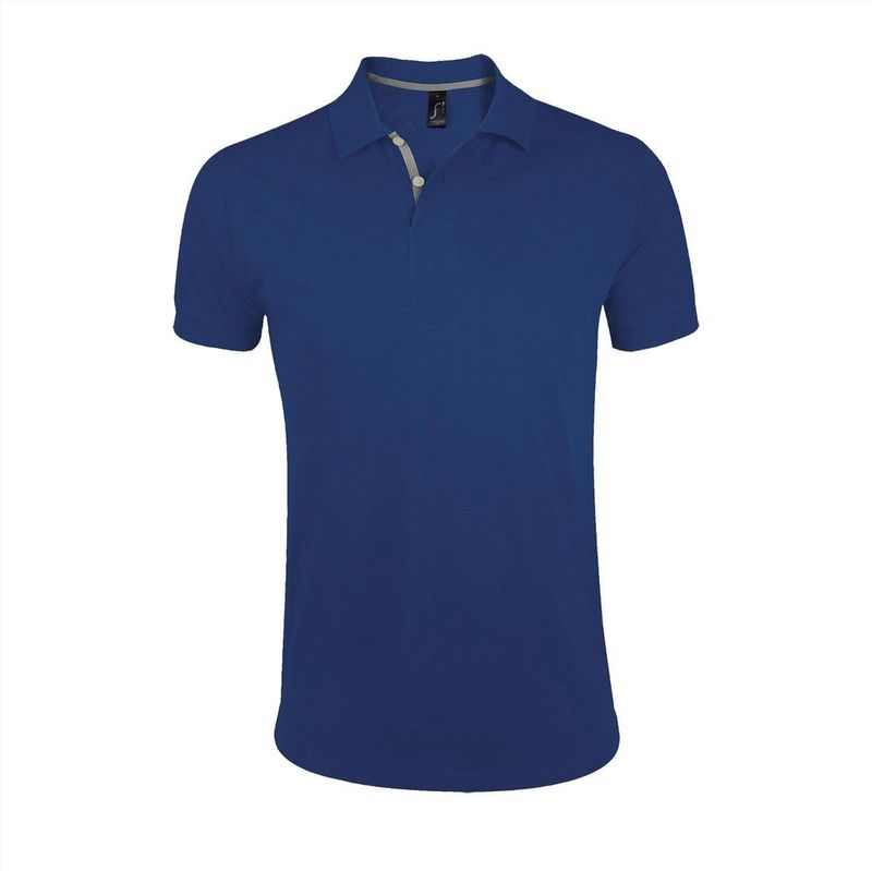 SOL'S Men´s Polo Shirt Portland L587 - Ultramarine/Grey (Solid) - 3XL