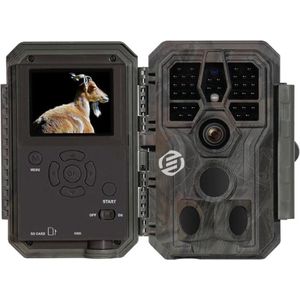 Equivera Wildcamera met Nachtzicht - Wildcamera - Wildcamera voor Buiten - Jachtcamera - Bewegingssensor - Nachtzicht
